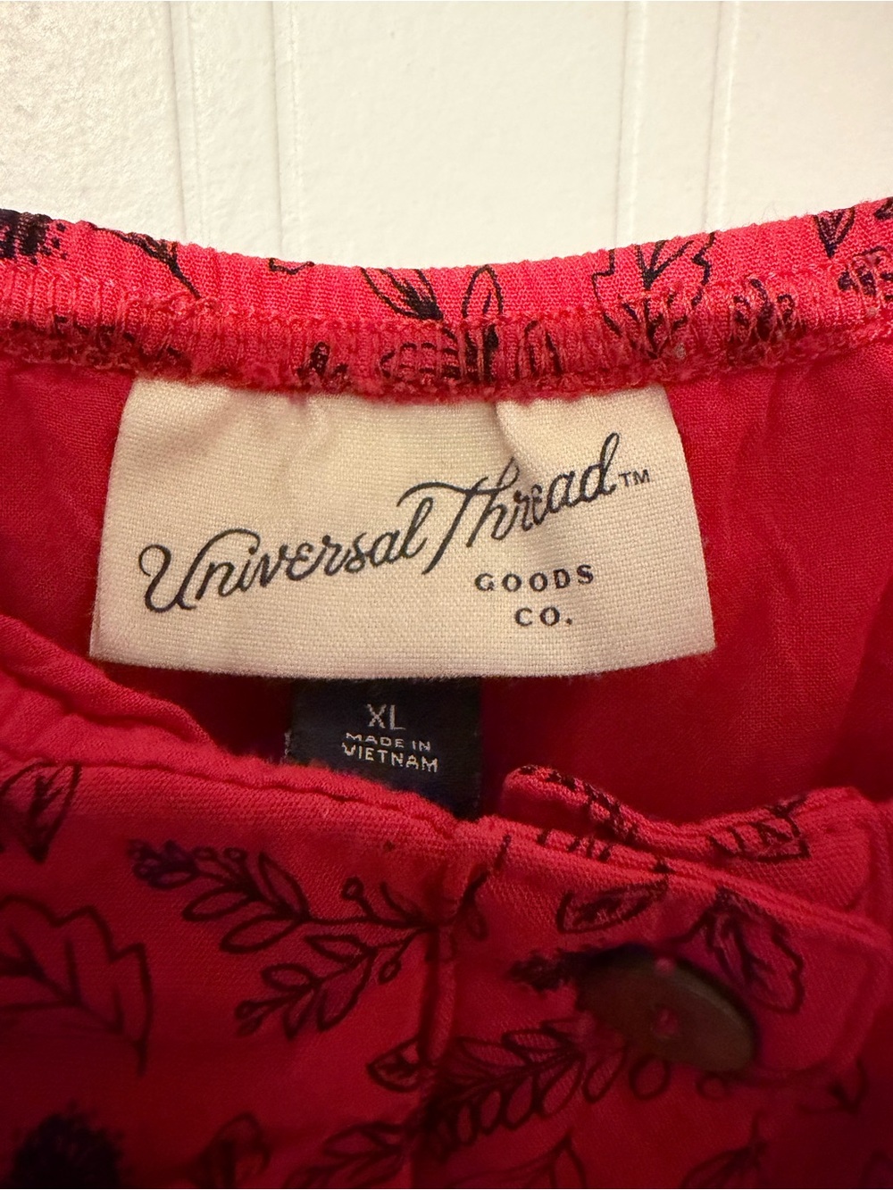 Universal Threads Dark pink Button-Front Midi dress with Floral Print XL - Picture 3 of 6